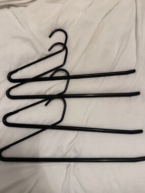Black Metal Clothing Pant Hangers - Set of 16